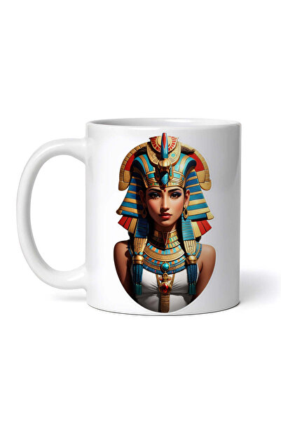 OEM Cană albă personalizată, zeița egipteană Hathor, INOVATIX®. 330ml