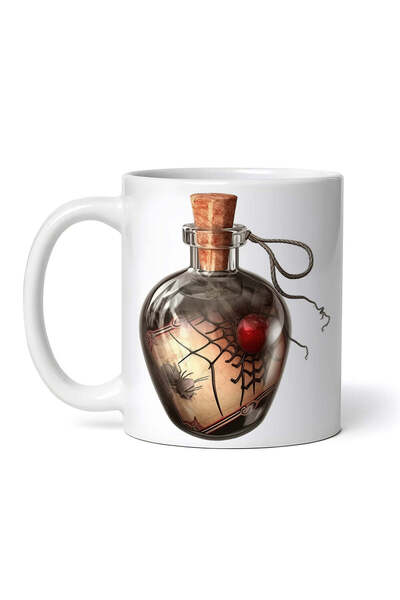 OEM Cană albă personalizată, sticlă de poțiune magică Halloween Topaz cu păia...