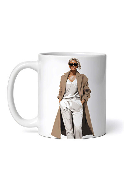 OEM Cană albă personalizată, Aida, îmbrăcăminte pentru femei, INOVATIX®. 330ml