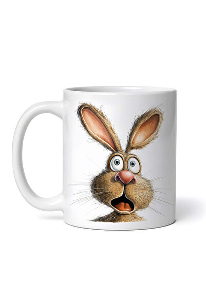 OEM Εξατομικευμένη λευκή κούπα, The Wondering Rabbit, INOVATIX®. 330ml