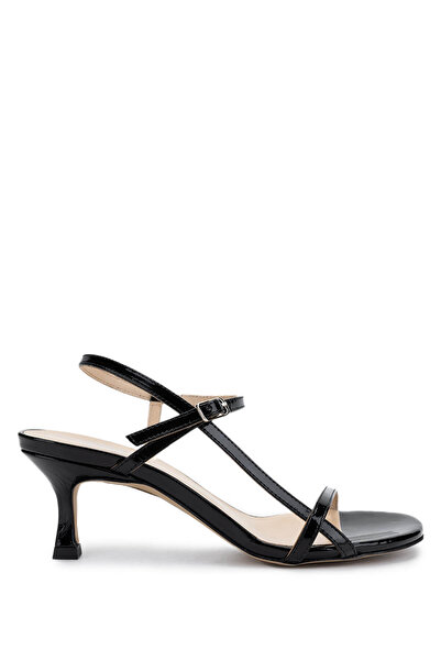 Tamer Tanca Women's Genuine Leather Black Patent Leather High Heels