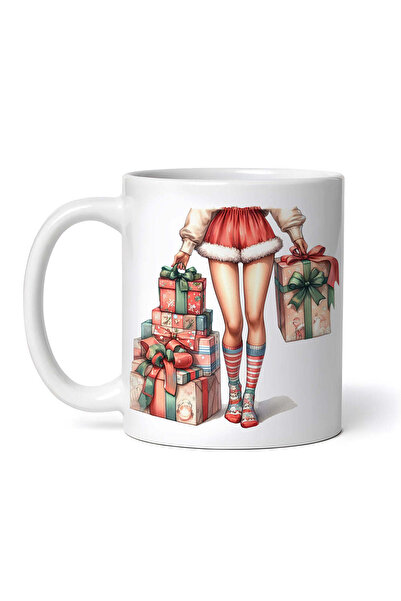 OEM Cană albă personalizată, Picioare de femeie sexy cu cadouri de Crăciun El...