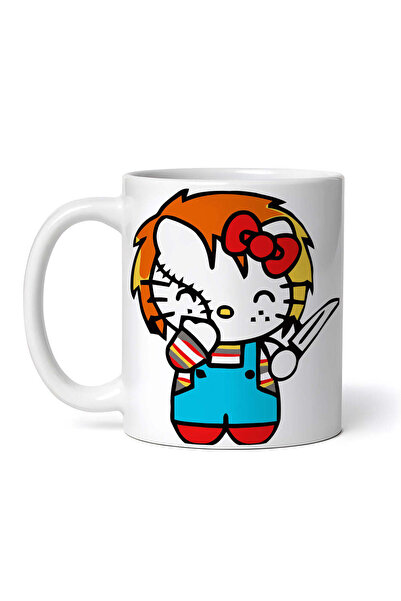 OEM Εξατομικευμένη λευκή κούπα, Hello Kitty νοικοκυρά, INOVATIX®. 330 ml