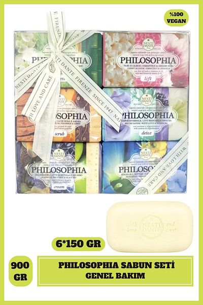 Nesti Dante Soap Set Philosophia 6 Kinds of Scented Vegan Soap 6 X 150 Gr