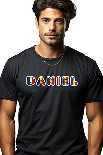 StoryGift Romania Tricou Barbati Cu Numele Daniel, Romania, Suporter, Steagul...