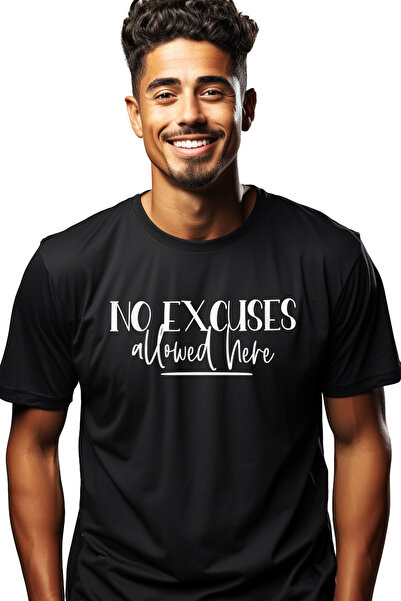 StoryGift Romania Tricou Barbati Cu Textul "no Excuses Allowed Here" - Scuzel...