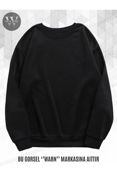 warn Hanorac unisex cu gât crew din bumbac de iarnă în 3 culori