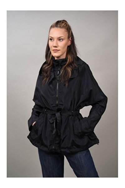 Monte Cervino GEACA SCURTA FOITA TIP TRENCI CU SNUR IN TALIE BONO Negru S-M