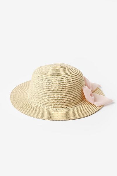 Le Mabelle Powder Bow Girl's Straw Hat