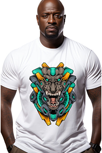 StoryGift Romania Tricou Barbati Cu Maimuta, Primata, Robot, Mecha, Sf, Cyber...