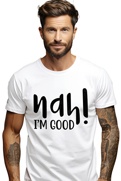 StoryGift Romania Tricou Barbati Cu Textul "nah! I'm Good" - Nu, Sunt Bine Cu...