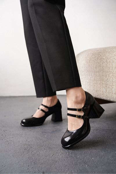 GOFFSHOES Women's Gomes Platform Heeled Shoes - Black-Patent