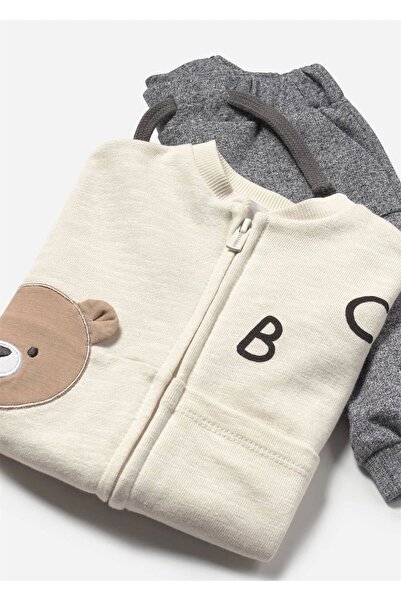 MAYORAL Baby 3-Piece Tracksuit Set Beige 1802