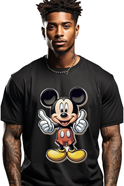 StoryGift Romania Tricou Barbati Cu Mickey Mouse, Soricel, Disney, Animat, Di...