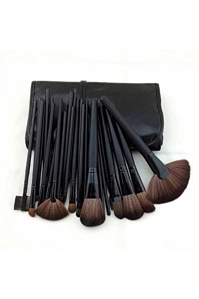 FIREFLIES مجموعة فرش مكياج احترافية مكونة من 24 قطعة باللون الأسود، فرش بودرة الحواجب وكريم الأساس وظلال العيون