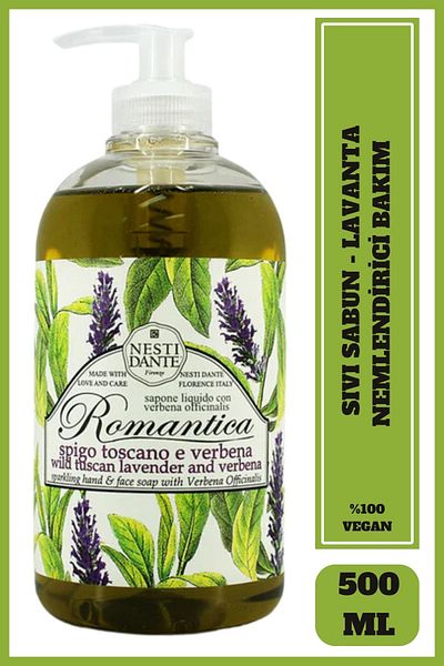 Nesti Dante Romantica Wild Tuscan Lavender & Verbena Liquid Soap 500ml | Humidifier |   Lavender