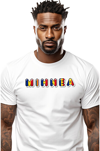 StoryGift Romania Tricou Barbati Cu Numele Mihnea, Romania, Suporter, Steagul...