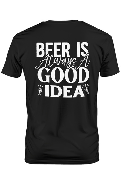 StoryGift Romania Tricou Barbati Cu Mesajul In Engleza "beer Is Always A Good...