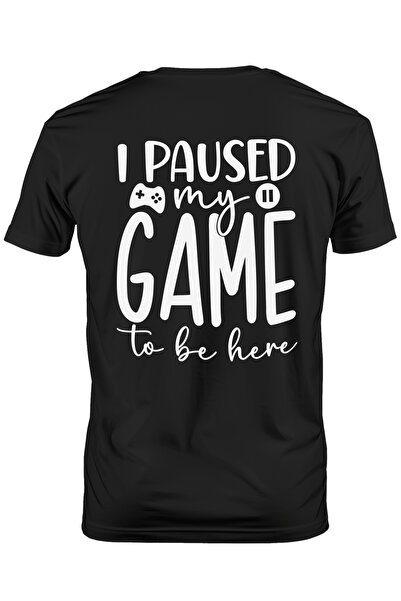 StoryGift Romania Tricou Barbati Cu Textul "am Pus Pauza La Joc Pentru A Fi A...