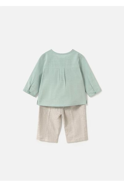 MAYORAL Boy's Shirt Pants Suit Green 1564