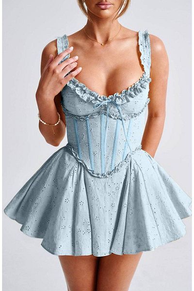 Friday Mood Rochie de damă cu volan cu detalii în scoici