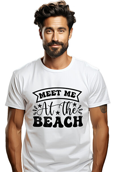 StoryGift Romania Tricou Barbati Cu Textul "meet Me At The Beach" - Intalnest...