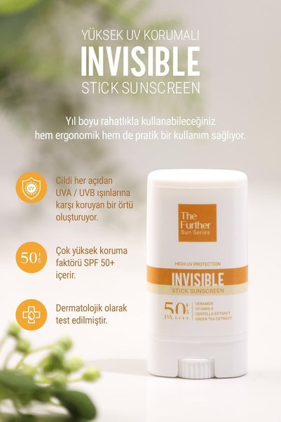 The Further Transparent Stick Sunscreen Spf50 | Anti-Spot, Moisturizing |   Ceramide Vitamin E Centella