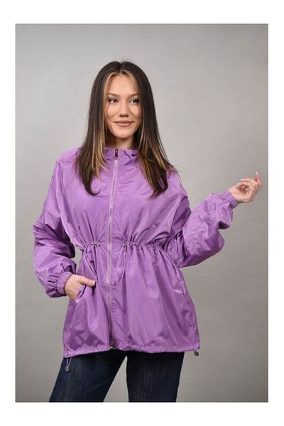 Monte Cervino SHORT FOITA TRENCH JACKET WITH ELASTIC WAIST BAGNOLO ONE SIZE Lilac