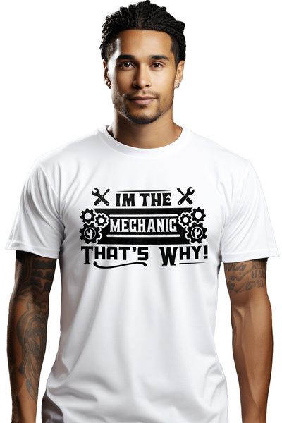 StoryGift Romania Tricou Barbati Cu Mesajul In Engleza "i'm The Mechanic, Tha...