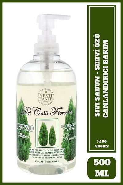 Nesti Dante Dei Colli Fiorentini Cipresso 500ml Liquid Soap - Revitalizing Serpent Extract