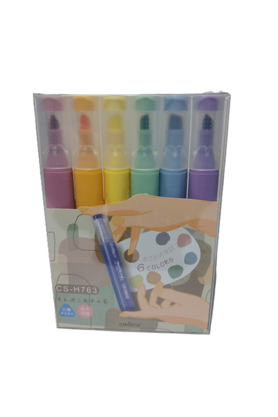 Bafix قلم هايلايتر (قلم تحديد) نوع القلم Chosch 6 ألوان نفطة Cs-H763