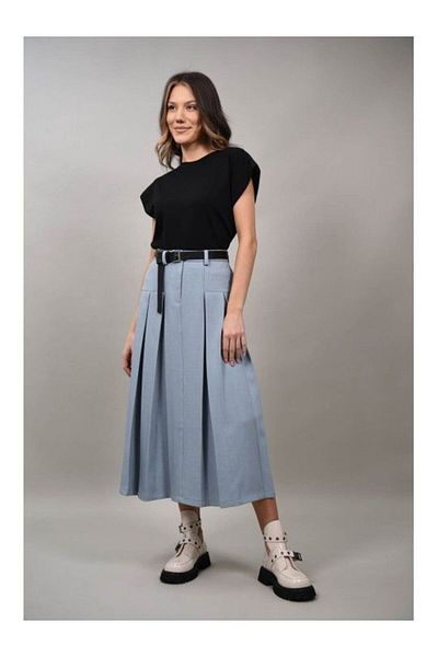 Caspiche CLOSED SKIRT WITH BELT ENVIE M Blue