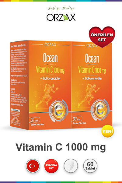 Orzax Ocean Vitamin C 30 Tablet (2 adet)