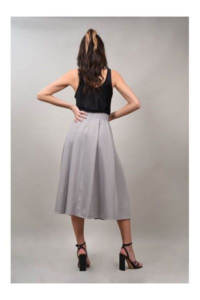 CHANGE OFF SKIRT WITH FIUGGI WAIST TENS, Gray