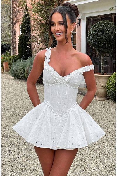 Friday Mood Rochie de damă cu volan cu detalii în scoici