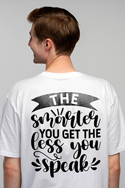 StoryGift Romania Tricou Barbati Cu Mesajul "the Smarter You Get, The Less You Speak" - Cu Cat Devii Mai Int Stg