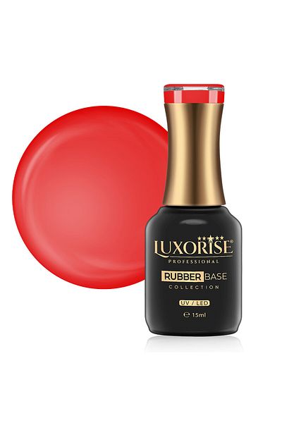 LUXORISE Colecția Signature Rubber Base - Carmine Cherry 15ml