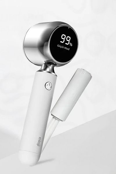 Mioji Mio Lr6 Digital Indicator 800Mah Wireless Lint Remover Machine - White (Lint Collector Roller Gift)