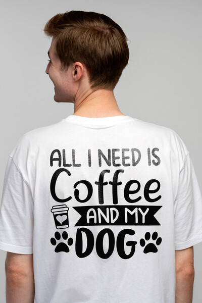 StoryGift Romania Tricou Barbati Cu Labute Si Textul "all I Need Is Coffee An...