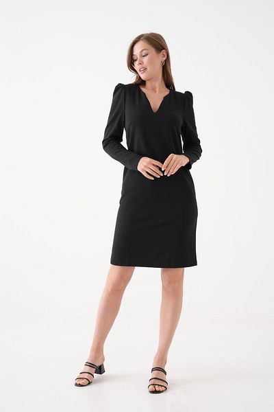 MAMAYAGA Women's V-Neck A-Line Plus Size Sports Stylish Plus Size Long Sleeve Curve Dress