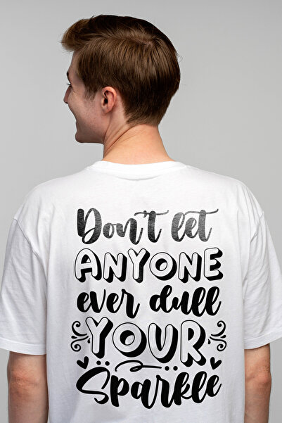 StoryGift Romania Tricou bărbătesc cu textul „nu lăsa pe nimeni să-ți estompe...