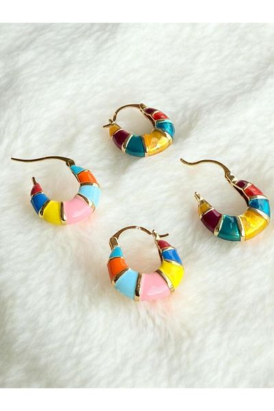 XUPING JEWELRY Colorful Mined U Earrings