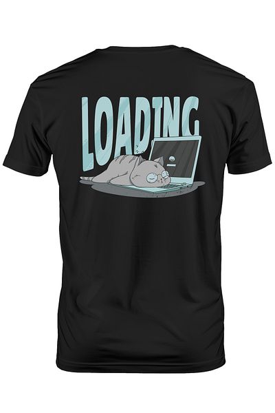 StoryGift Romania Tricou bărbătesc cu pisică cu ochelari dormind pe laptop, lucru de acasă, încărcare, iubitori de stg