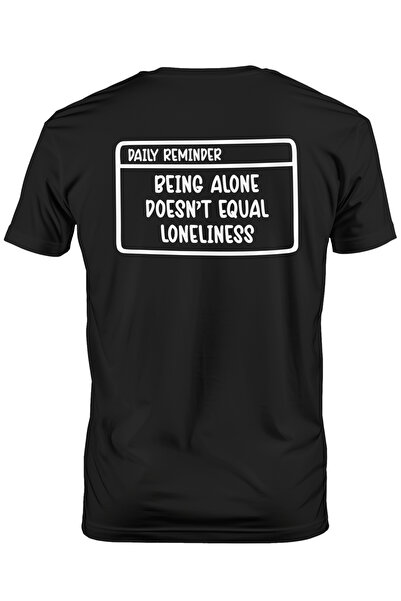 StoryGift Romania Tricou Barbati Cu Textul "being Alone Doesn't Equal Lonelin...