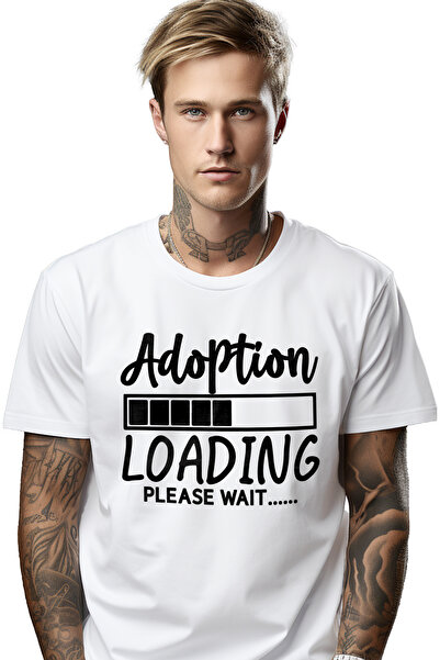 StoryGift Romania Tricou Barbati Cu Textul "adoption Loading, Please Wait" - Adoptia Se Incarca, Asteptati C Stg