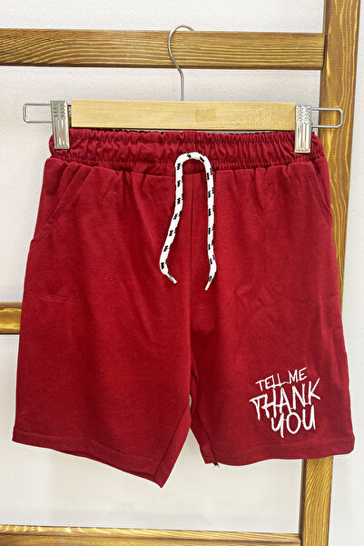 HÇM Boy's Shorts with Pocket Solid Color Text Printed E34