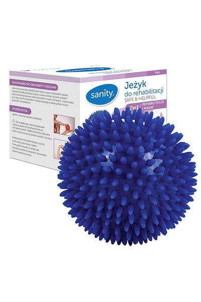 sanity Sanity Safe & Helpful 2-in-1 ball for rehabilitation and massage, 10 cm, hedgehog type