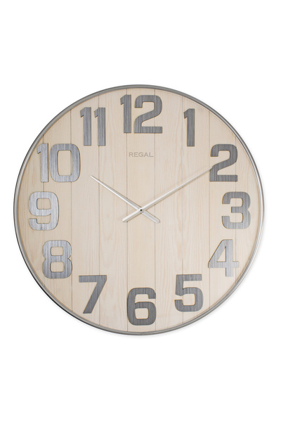 Regal 3649 ES Naturel Kayın Büyük Boy Duvar Saati