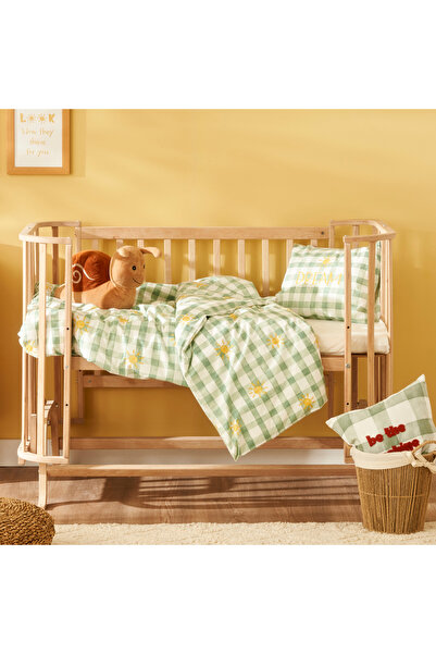 Bella Maison 100% Cotton Sunshine Baby Duvet Cover Set Green (100X150 cm)