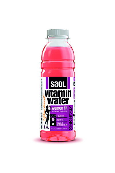 saol vitamin water Vitaminli Su Women Fit – Şekersiz 500ml - 12 ADET - Meyve Aromalı